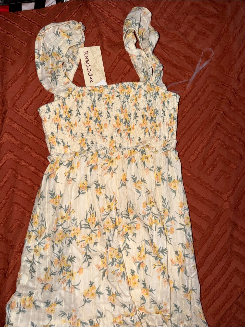 Rewind White Floral Sundress